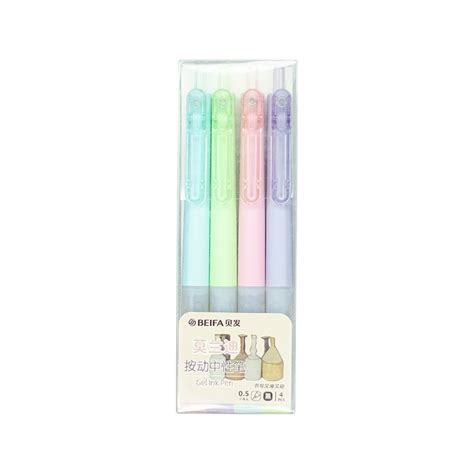 Beifa Morandi Series Press Gel Pen- Set of 4 - SCOOBOO - Beifa