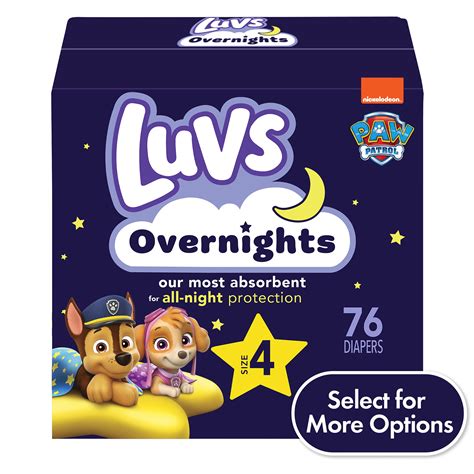 Luvs Overnights Diapers Size 4, 76 Count (Select for More Options ...