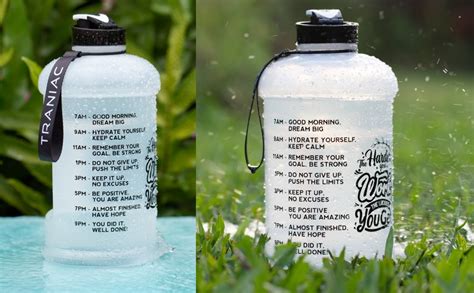 TRANIAC - Train Like A Maniac Hydration Tracker Water Bottle with ...