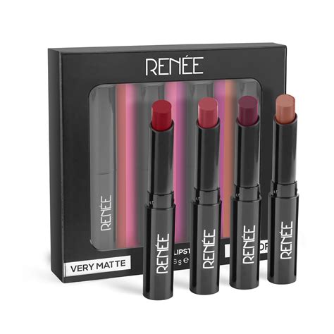 Buy RENEE Very Matte - Pack of 4 Matte Lipsticks, Intense Color Pay Off ...