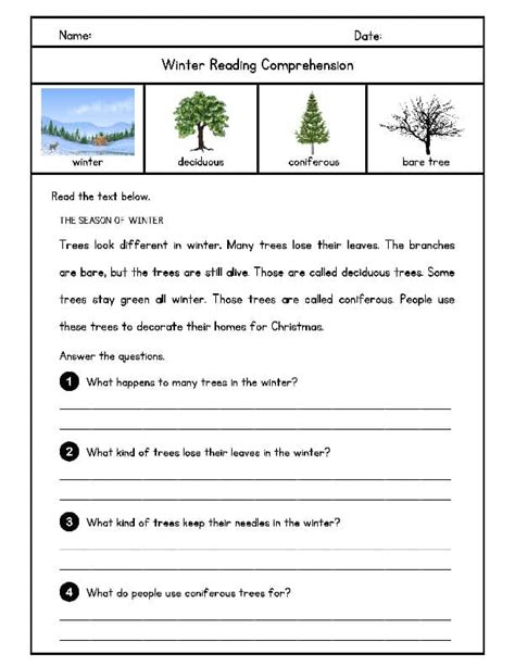 December Reading Worksheet 的图像结果