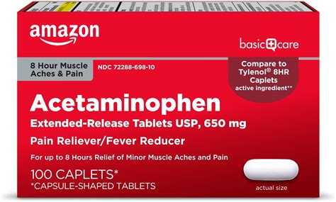 Amazon.com: Amazon Basic Care Acetaminophen Extended-Release Tablets ...