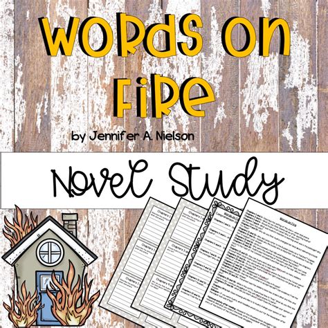 Words on Fire by Jennifer Nielson FREEBIE | Made By Teachers