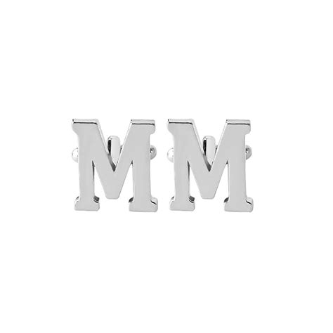 Buy TBOP Cufflinks Jewellery Alloy English Alphabet Letter M Cufflinks ...