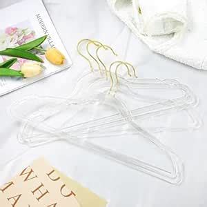 TAKSH ENTERPRISE Clear Acrylic Hangers Plastic Glitter Coat Hanger Non ...