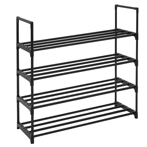 Buy YORKING 4-Tier Shoe Rack Metal Shoe Storage Organiser Stackable ...