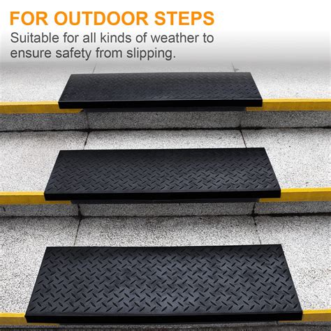 Snapklik.com : Spurtar Rubber Stair Treads 35" X 9.85" 6 Pack, Outdoor ...