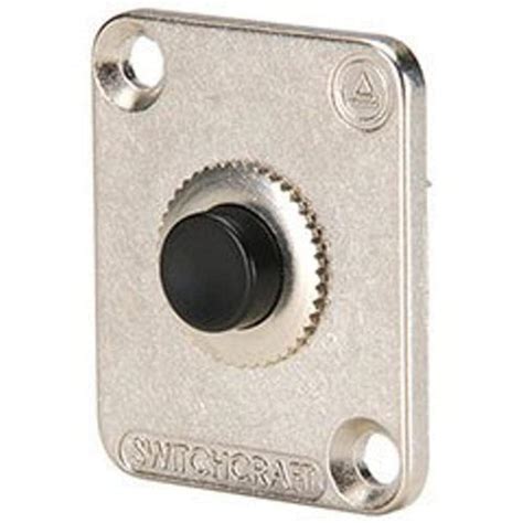 Switchcraft EHPBSMB Momentary Pushbutton Switch, SPDT with Black Button ...
