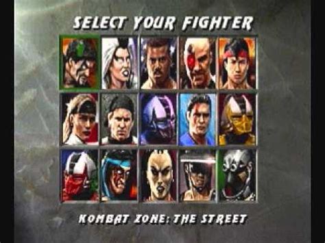 Mortal Kombat 3 Character Select (Extended) - YouTube