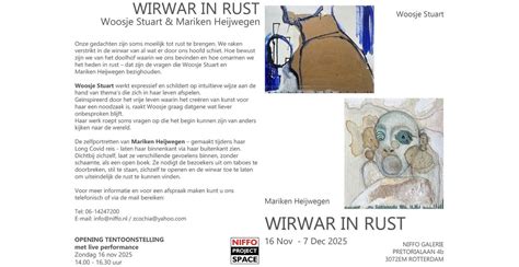 OPENING TENTOONSTELLING “WIRWAR IN RUST” – Woosje Stuart & Mariken ...