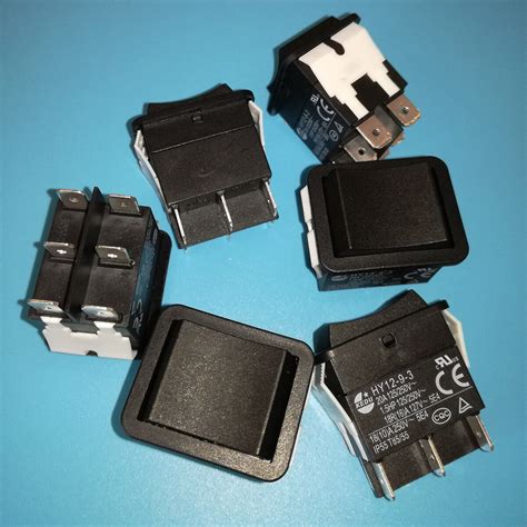 Buy 2Pc KEDU HY12-9-3 6 Pin Industrial Electric Rocker Switch 125V ...