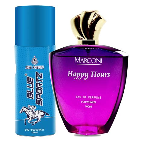 Buy John Phillips Men & Women BLUE SPORTZ DEO & HAPPY HOURS | Long ...