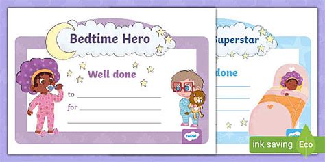 Sleep and Bedtime Certificates | Asha's Bedtime - Twinkl