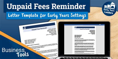 Unpaid Fees Reminder Letter Template | Early Years Settings