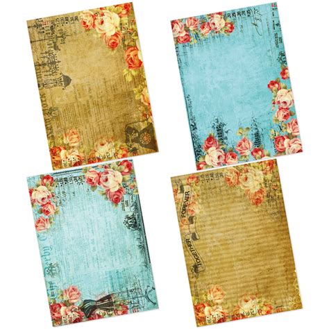 CrafTangles Decoupage Paper Pack - Enchanted Blooms (A4) - 4 Sheets ...