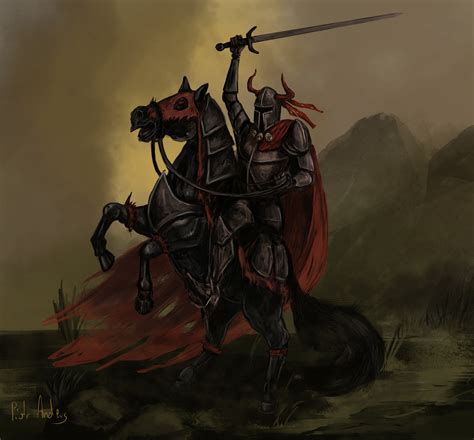 Medieval Knight On Horse Painting