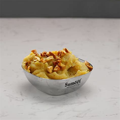Sumeet Heavy Gauge Stainless Steel Apple Square Bowl/Wati/Katori with ...