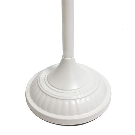 Elegant Designs LF2001-WHT 1 Light Torchiere Marbleized White Glass ...