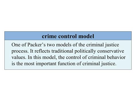 Packer's models of criminal justice | PPT
