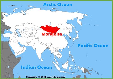 Mongolia location on the Asia map - Ontheworldmap.com