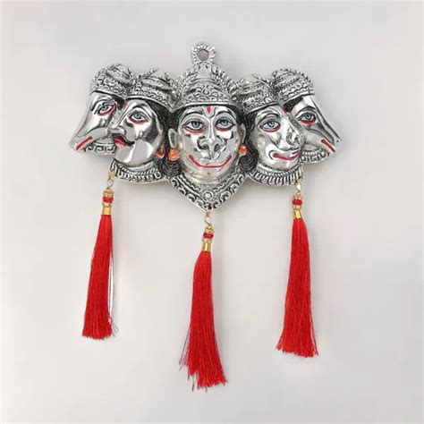 Kridaykraft Metal Panchmukhi Hanuman Ji Murti for Door Entrance Statue ...