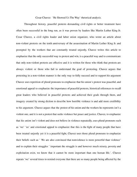 AP Lang example - This is one of my samples that I wrote on my own as ...