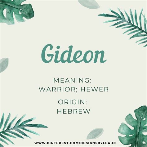 Name Meaning Gideon