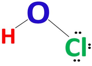 HOCl lewis structure, molecular geometry, bond angle, polar or nonpolar