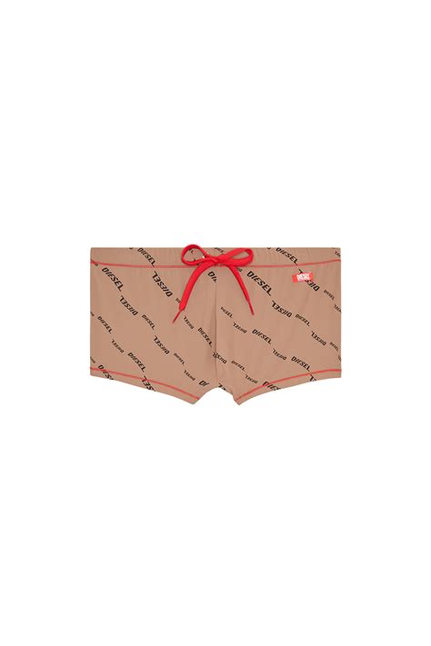 BMBX-BRAD Man: Nude swim shorts with logo print | Diesel