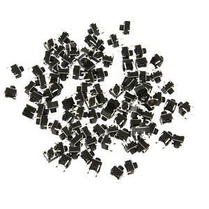 100pcs 6x6x6mm Momentary Tactile Mini Push Button Switch PCB Mounted ...