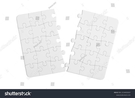 Blank White Jigsaw Puzzle Pieces On Stock Photo 2154450507 | Shutterstock