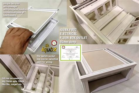 Electrical floor box, Aluminium recessed floor box outlet with sockets