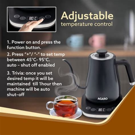 AGARO Grand Electric Goose Neck Kettle, Hot Water, Tea, Coffee ...