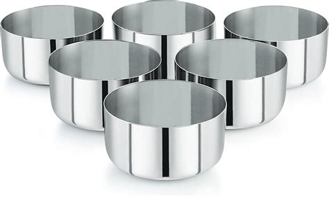 Neelam Stainless Steel Bowl, 5 Inch 22 Gauge Prem Vati, 150 ml, Silver ...