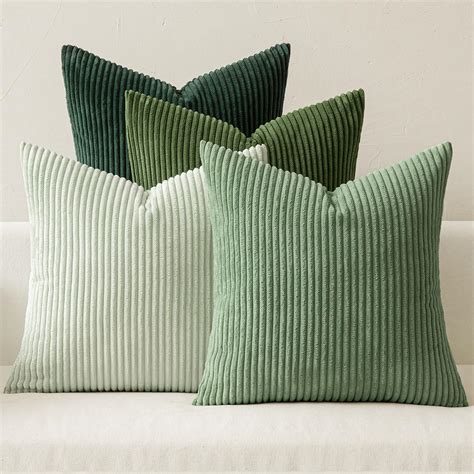 Amazon.com: MIULEE Boho Farmhouse Sage Green Throw Pillow Covers 18x18 ...