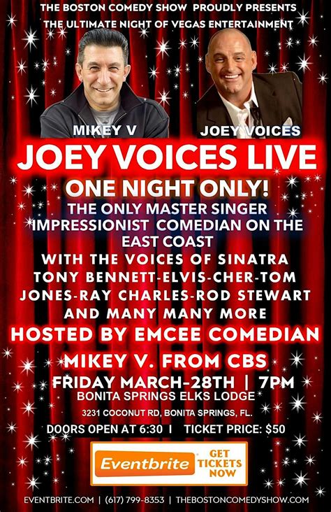 MASTER IMPRESSIONIST COMEDIAN JOEY VOICES LIVE W/ EMCEE COMEDIAN MIKEY ...