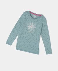 Buy Girl's Super Combed Cotton Printed Full Sleeve T-Shirt - Mineral ...