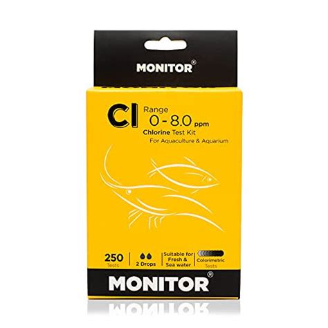 Uniqus Monitor Chlorine Test Kit (250 Tests) - Monitor Aquarium And ...