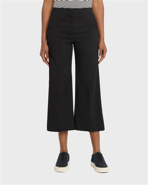 Theory Terena Precision Ponte Cropped Wide-Leg Pant | Neiman Marcus