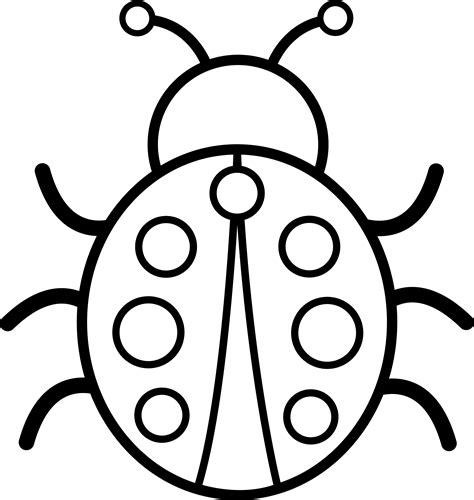 Cute Colorable Ladybug - Free Clip Art | Ladybug coloring page, Bug ...