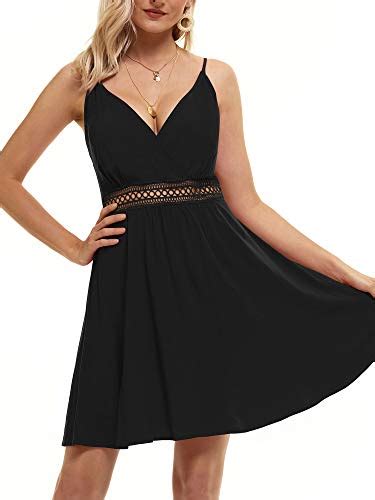 Buy MSBASIC Black Flowy Dress Pleated Sexy Spaghetti Strap Lace Dresses ...