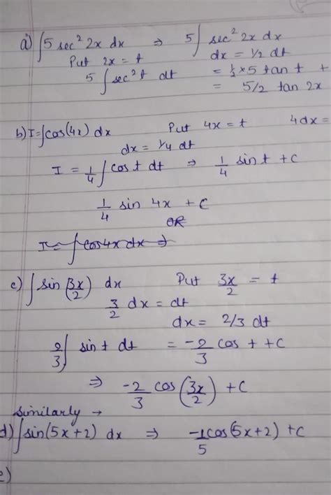 75 pointstry answeringintegrate the following with respect to x a) 5sec ...