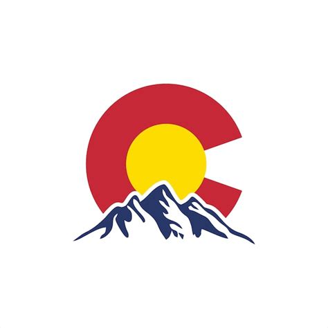 Colorado logo with mountain vector illustration | Premium Vector