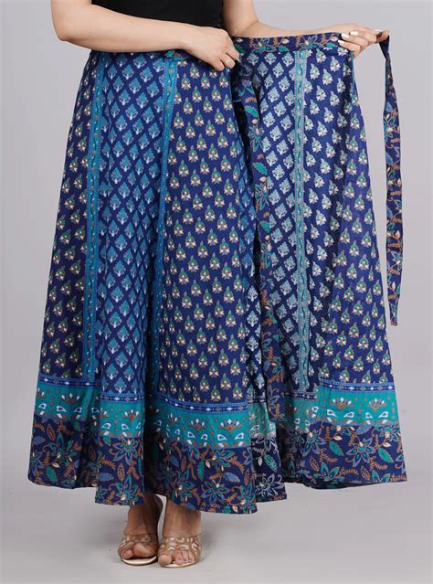 Resalers Jaipuri Mandala Print Indian South Cotton Wrap Around Skirt ...