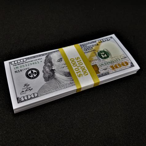 10K FULL PRINT Realistic Prop Money New Fake 100$ Dollar Bills REAL ...