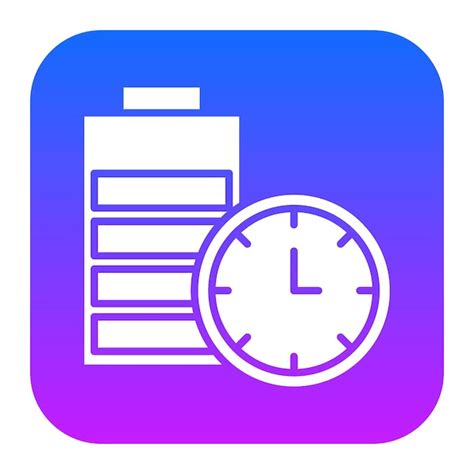 Battery duration icon | Premium Vector