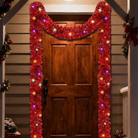 outdoor christmas garland,Christmas Tinsel Garland,light up garland,Pre ...