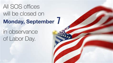 2020 SOS Labor Day Hours