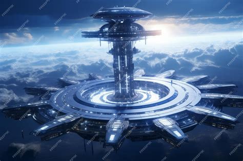 Futuristic spacebased power generation future | Premium AI-generated image