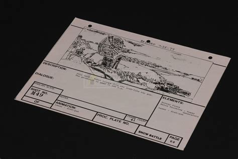 The Prop Gallery | Brian Johnson personal storyboard - Troopers on Hoth